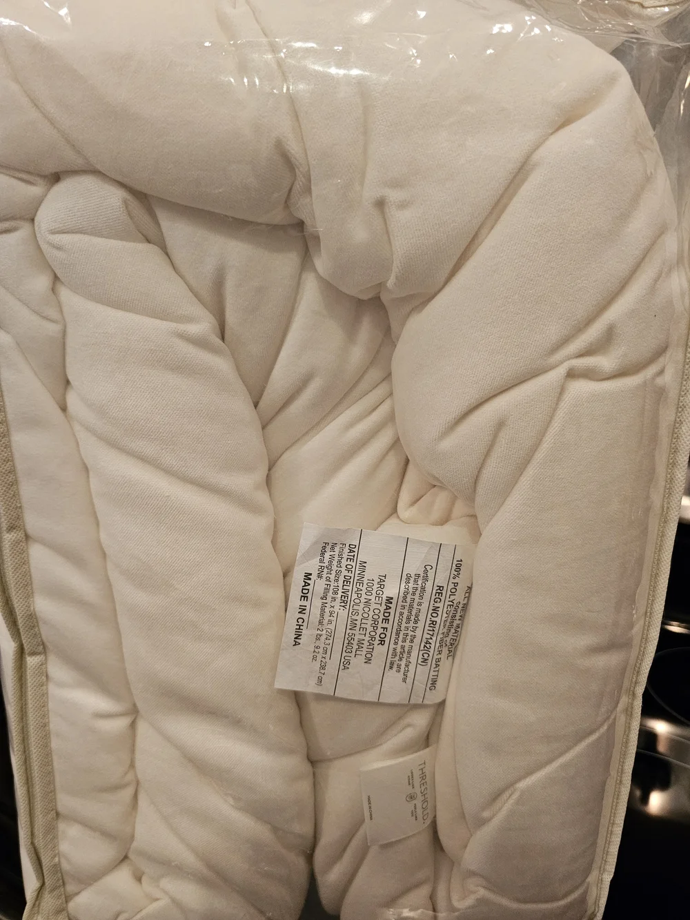Threshold Velvet Comforter Set - Cream